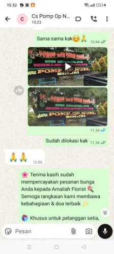 Testimonial Papan Bunga ciwangi
