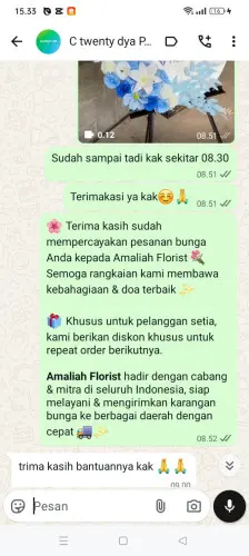 Testimonial Standing Flower ciwangi